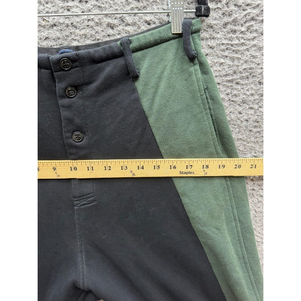 Roucha High Rise Feke Fleece Drawstring Cropped Pant Black Green Womens Size AA - Picture 14 of 15